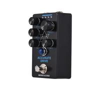 CHOYUE Accurate Drive Guitar Drive Bass Effects Pedal Volume/Bright/Drive/Gate/Attack-4 Mode DC 9V 6.35mm Interface d'entrée/Sortie Guitare électrique Drive Effecteur de Basse avec True Bypass