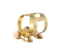 CHOYUE Attache de Ligature en Laiton pour Saxo Alto, Double vis réglable, Embout de Saxophone Alto, Accessoires de Clip de Ligature