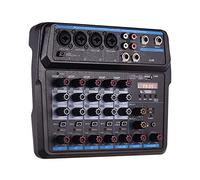 CHOYUE Mini mixeur Musical U6 6 canaux Console de mixage Audio BT USB avec Carte Son Alimentation fantôme 48 V intégrée Prise UE