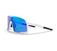 CHPO Lunettes de soleil Henrik – Verres polarisés Clair Blue Mirror – Monture blanche (CAT3)