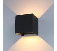 Chrasy 12W Applique Murale à LED Blanc Chaud IP65 étanche 3000k Angle de faisceau Lampe en Aluminium Applique Murale LED Salon de jardin Hall Escalier Allée