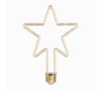 Chrasy 4W E27 Créatives Ampoules LED Étoile Décorative en Forme d'étoile Ampoule à Filament Blanc Chaud 2700K AC 220V Angle de diffusion 360 Lumière