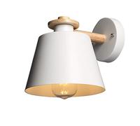 Chrasy E27 Moderne Metal Applique Murale Industriel Plafonnier ou Applique Murale Luminaire Style Moderne avec abat-jour Contemporain Industriel en Métal Blanc