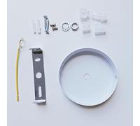 Chrasy Pendant Cable Grip Plaque pour Luminaire Lampe Suspension Multicolore Pince Complet Ensemble Full Set Blanc (10CM)