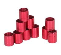 Chrees 10 Pièces Anneaux d'arbre de Flèche de Tir à l'arc, Anneau Antidéflagrant de Support de Flèche d'arc en Alliage D'aluminium 7,6 Mm Rouge, avec Une Installation Facile, pour