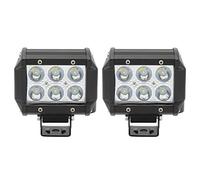 Chrees A Pillar LED Pod Light Kit D'éclairage de Capot Avant LED pour Pare-brise, Ensemble D'éclairage de Capot 18 W, étanche à L'eau, à la Poussière et aux Chocs avec Kit de