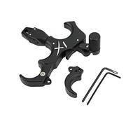 Chrees Aides à la Libération de Tir à l'arc, Libération du Pouce à 3 ou 4 Doigts en Alliage D'aluminium Léger avec Tête de Pince Rotative, pour la Chasse à l'arc et la Pratique de