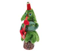 Chrees Arbre de Noël Chantant et Dansant, Arbre de Noël électrique 8 Chansons avec Lumière et Balançoire pour Le Plaisir des Vacances en Intérieur (de de souche de Guitare)
