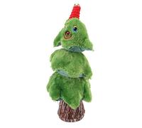 Chrees Arbre de Noël Chantant et Dansant, Arbre de Noël électrique 8 Chansons avec Lumière et Balançoire pour Le Plaisir des Vacances en Intérieur (Sapin de avec souche dansante)