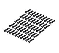 Chrees Assortiment de Vis à Machine en Acier zingué Noir, 50 Pièces, DIN 7985, pour les Réparations à Domicile M4x12 (M3*12)