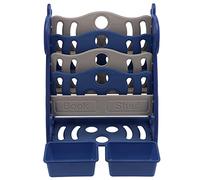 Chrees Bibliothèque au design mignon, 80 x 36 x 65 cm (bleu) | Rangement multicouche et pratique, utilisation multifonctionnelle, structure triangulaire stable, idéale pour une utilisation