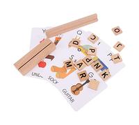 Chrees Blocs de Construction de L'alphabet en Bois, Jouets éducatifs pour Enfants, Jeux D'orthographe avec Formes de Lettres et de Chiffres, Jouet d'apprentissage Sûr pour Enfants