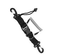 Chrees Bobine à libération rapide Lanyard, plongée avec crochet, lumières de plongée, caméras pour femmes sous-marines, tuba, raccords de poignée M4, fil d'acier, plastique, toile (gris)