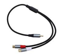 Chrees Câble Répartiteur en Y 1 Mâle vers 2 Femelles, Adaptateur Répartiteur Vidéo Stéréo avec Connecteurs Plaqués or et Conducteurs OFC, pour Caissons de Basses, Haut-parle