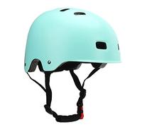 Chrees Casque Vert Clair en ABS EPS avec Molette de Réglage et Système de Ventilation, pour la sécurité en Skateboard, Vélo et Trottinette. (M)