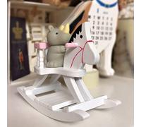 Chrees Chaise de Cheval Miniature en Bois, Meubles de Maison de Poupée Durables, Légers et avec Une Finition Soignée, pour Accessoires de Maison de