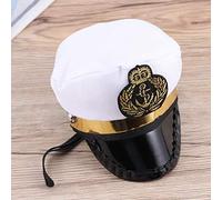 Chrees Chapeau de Capitaine pour Animaux de Compagnie, pour Petits Chiens | Matériau en Polyester, Toucher Doux, Mentonnière Réglable Qui S'adapte à la Plupart des Animaux de Compagnie, Cosplay