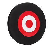 Chrees Cible Mobile de Tir à l'arc, Mousse Ronde Auto-cicatrisante en EVA Haute densité pour la Pratique en Extérieur et en Intérieur, avec 2 Papiers Cibles pour L'entraînement et (Cible Noire et