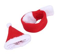 Chrees Costume de Noël doux pour chien, tenue de chapeau, chapeau de Noël réglable pour chat et chiot, design facile à porter et à prendre des photos avec décorations d'écharpe, poupée