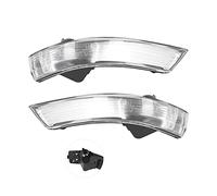 Chrees Couvercle D'indicateur de Rétroviseur Latéral, Lentille de Clignotant, Couvercle de Voyant de Rétroviseur, ABS Transparent de Remplacement avec OEM 1538488 1538489 pour for