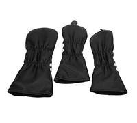 Chrees Couvre-têtes en Bois de Couvre-têtes de Club de Ensemble de -Chefs en Bois de Parcours de Conducteur 1 3 5 PU Tissu Imperméable Doublure en Peluche Cartes N (Noire)