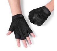 Chrees de Cyclisme de Vélo de Vélo Demi-Doigt Paume en Silicone Antidérapante Caoutchouc Résistant à l'usure Dos en Nylon Crochet et Boucle Support de Poignet po