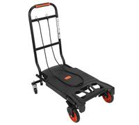 Chrees Diable pliable en alliage d'aluminium avec remorque à plateforme commutable pour voyager, faire du shopping et déplacer confortablement. Charge de jeu : 397 livres