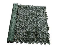 Chrees Écran de Clôture en Lierre Artificiel, Haie de confidentialité à Feuilles Vertes Réalistes pour Décoration de Jardin Extérieur, avec des Matériaux (Clôture en érable foncé)