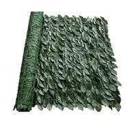 Chrees Écran de Clôture en Lierre Artificiel, Haie de confidentialité à Feuilles Vertes Réalistes pour Décoration de Jardin Extérieur, avec des Matériaux (Couleur foncée #73)