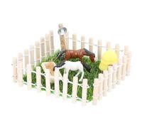 Chrees Écurie de Cheval à L'échelle 1:12, Ensemble de Jouets de Clôture Modèle, Hippodrome Décoratif de Ranch Miniature, Petits Jouets de Grange pour Enfants, Jeu éducatif, Lien Familial (Finition