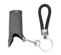 Chrees Étui à briquet, 8 cm de long, gravure vintage, en métal, étui à briquet pour le bar de voyage (noir)