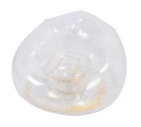 Chrees Fauteuil gonflable en PVC transparent - Économie d'espace ergonomique - Offre un véritable confort pour lire, regarder des films ou simplement écouter (doré)