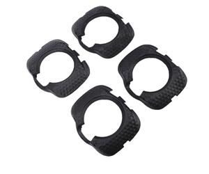 Chrees Housse de Cale de Pédale de Vélo Légère pour Chaussures de Cyclisme, Protège Contre l'usure, Paquet de 4 (Noir)