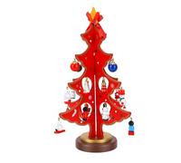 Chrees Kit de Bricolage D’arbre de Noël en Bois, Décor de Vacances de | Artisanat en Bois Composite Emboîtable, Ornements Détachables pour Rebord de Fenêtre D'étagère de Bureau, Assemblage Facile