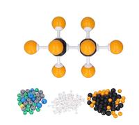 Chrees Kit de modélisation moléculaire chimique, atomes en plastique colorés pour molécules organiques avec boules en polypropylène durables, pour les cours de laboratoire scolaire