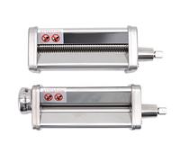 Chrees Kit de -nouilles en Acier Inoxydable, Accessoire pour Machine à Pâtes, pour Batteur sur Socle, Engrenage de Haute Précision, Réglage de L'épaisseur à 8 Vitesses, Facile à Nettoyer, adapté au