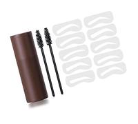 Chrees Kit de tampons à sourcils résistants à l'eau, à la transpiration, poudre de maquillage durable, kit de moulage rapide pour les débutants, petite amie idéale, taille portable pour les voyages