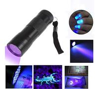 Chrees Lampe de Poche UV, Torche Portable à Lumière Noire 12 LED (Couleur | Conception Compacte et Légère, Multifonctionnelle pour Vérifier les Notes, les Cartes de Crédit, les Encres Invisibles, la