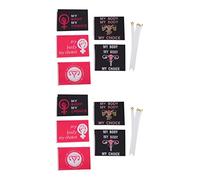 Chrees Lot de 10 Drapeaux de Jardin pour les Droits des Femmes, Drapeaux Décoratifs en Polyester avec Mâts, pour Cours et Défilés (35 x 25 cm)