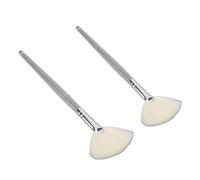 Chrees Lot de 2 Brosses en Forme D'éventail pour le Visage, en Laine Douce, pour Application de Masque Nettoyant en Mousse, avec Conception en Forme D'éventail, Distribution Unifo