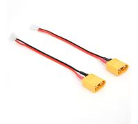Chrees Lot de 2 câbles de charge équilibrés à 60 fils 51005 2 broches avec prise XT60 pour drone RC hélicoptère FPV Quad Accessoires (noir rouge)