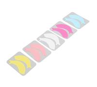 Chrees Lot de 5 paires de pansements d'extension de cils en silicone souple pour une isolation précise et un ajustement confortable pour les salons de beauté et les particuliers, blanc, bleu, 8 x 1 cm