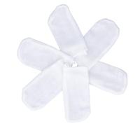 Chrees Lot de 6 Brosses à Doigts pour bébé, Nettoyeur de Langue en Gaze de Coton Doux pour Nourrissons et Enfants, avec Matériau en Microfibre et Anneau de Fixation pour éviter de