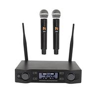 Chrees Microphone dynamique sans fil, UHF, rechargeable, avec réduction intelligente du bruit, guide sonore intégré pour karaoké, maison, KTV, P (prise européenne)