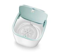 Chrees Mini Machine à Laver, Laveuse Portative à Ultrasons pour Sous-Vêtements Vêtements de bébé avec Désinfection par Ondes de Choc, Blanchisserie de Camping Alimentée par USB pour (Blanc)