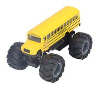 Chrees Modèle de Bus Scolaire à Tirer, échelle 1:43, Modèle de Voiture en Alliage, Grandes Roues, Haute Simulation, Jouet de Bus Scolaire à Retirer (Jaune)