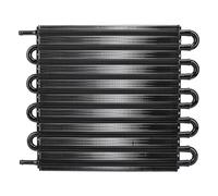 Chrees Refroidisseur D'huile de Transmission, Construction en Aluminium à 10 Rangées pour une efficacité énergétique Améliorée, avec Tuyaux de Raccordement Résistants à L'usure, pour la (Noire)