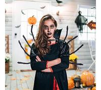 Chrees Sac à Dos Araignée Géante, 8 Grandes Jambes Réglables avec Corps en Peluche Réaliste pour Décoration de Fête Costumée d'halloween (Araignée de Poche S-90cm (Couleur))