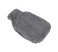Chrees Sac pour bouillotte de 2000 ml - Caoutchouc isolant naturel de qualité supérieure avec housse en peluche rainurée, large ouverture pour un remplissage facile, pour soulager les douleurs au dos