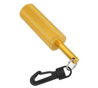 Chrees Scuba Hochet en aluminium - Texture antidérapante - Boules en acier incluses - Crochet à 360° - Secoueur sous-marine - Bâton de cloche de plongée pour plongée (doré)